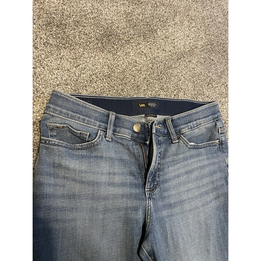 Women's Lee Bootcut  Mid Rise‎ Flex Motion Jeans Sz 10 - Picture 3 of 7